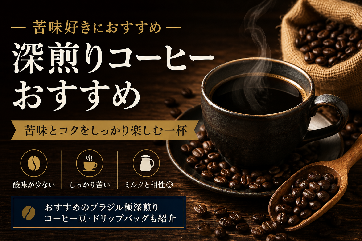 深煎りコーヒーおすすめ｜苦味好きにおすすめのコーヒー豆