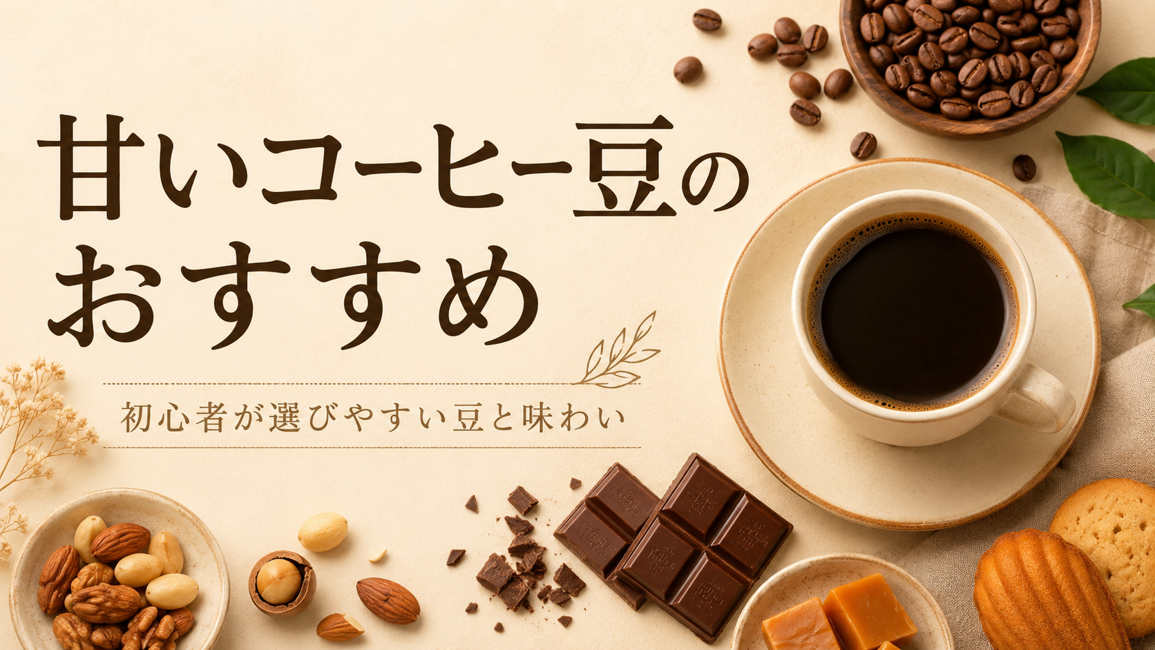 甘いコーヒー豆のおすすめは?初心者が選びやすい豆と味わい