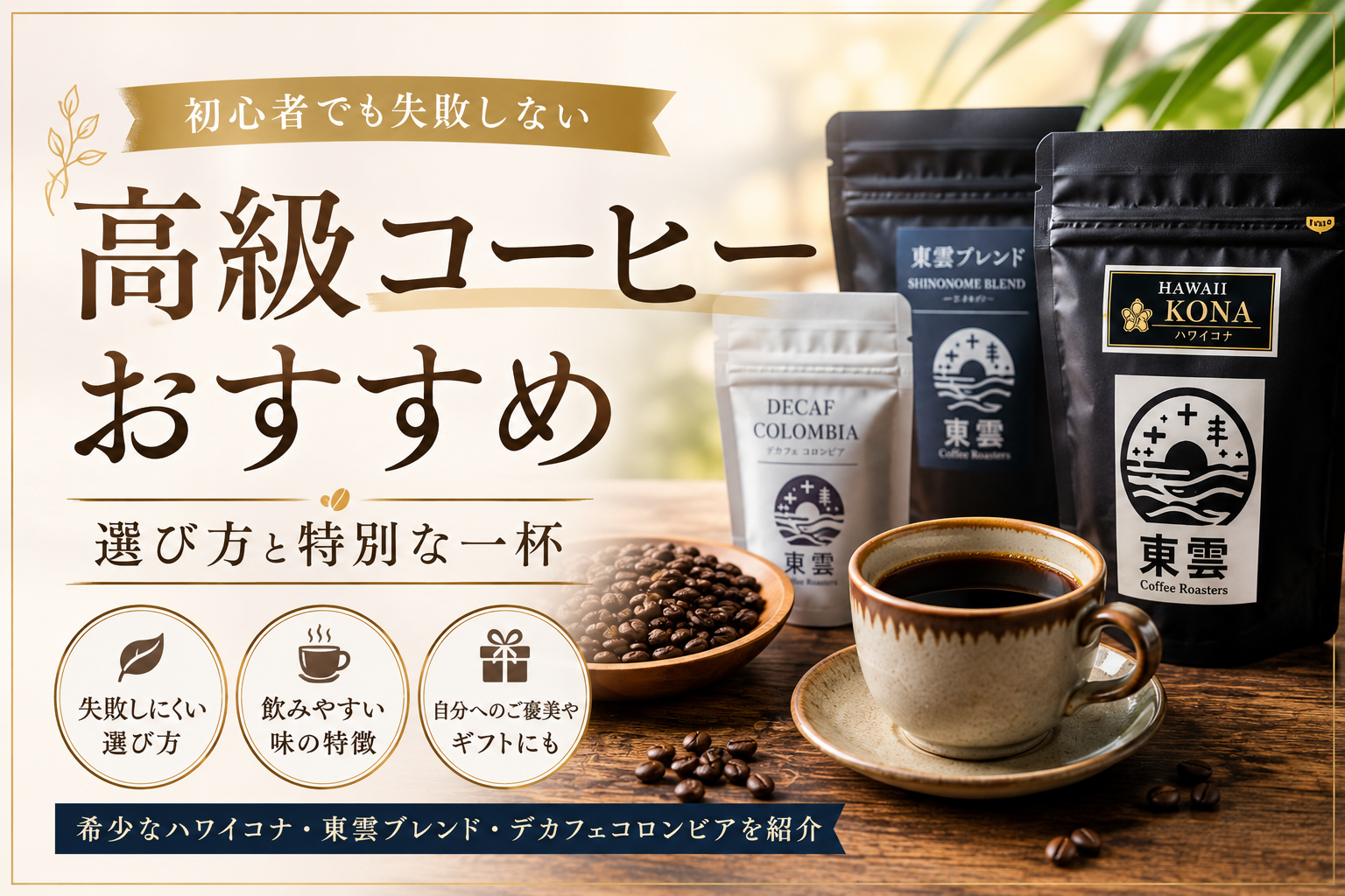 高級コーヒーおすすめ｜初心者でも失敗しない選び方と特別な一杯