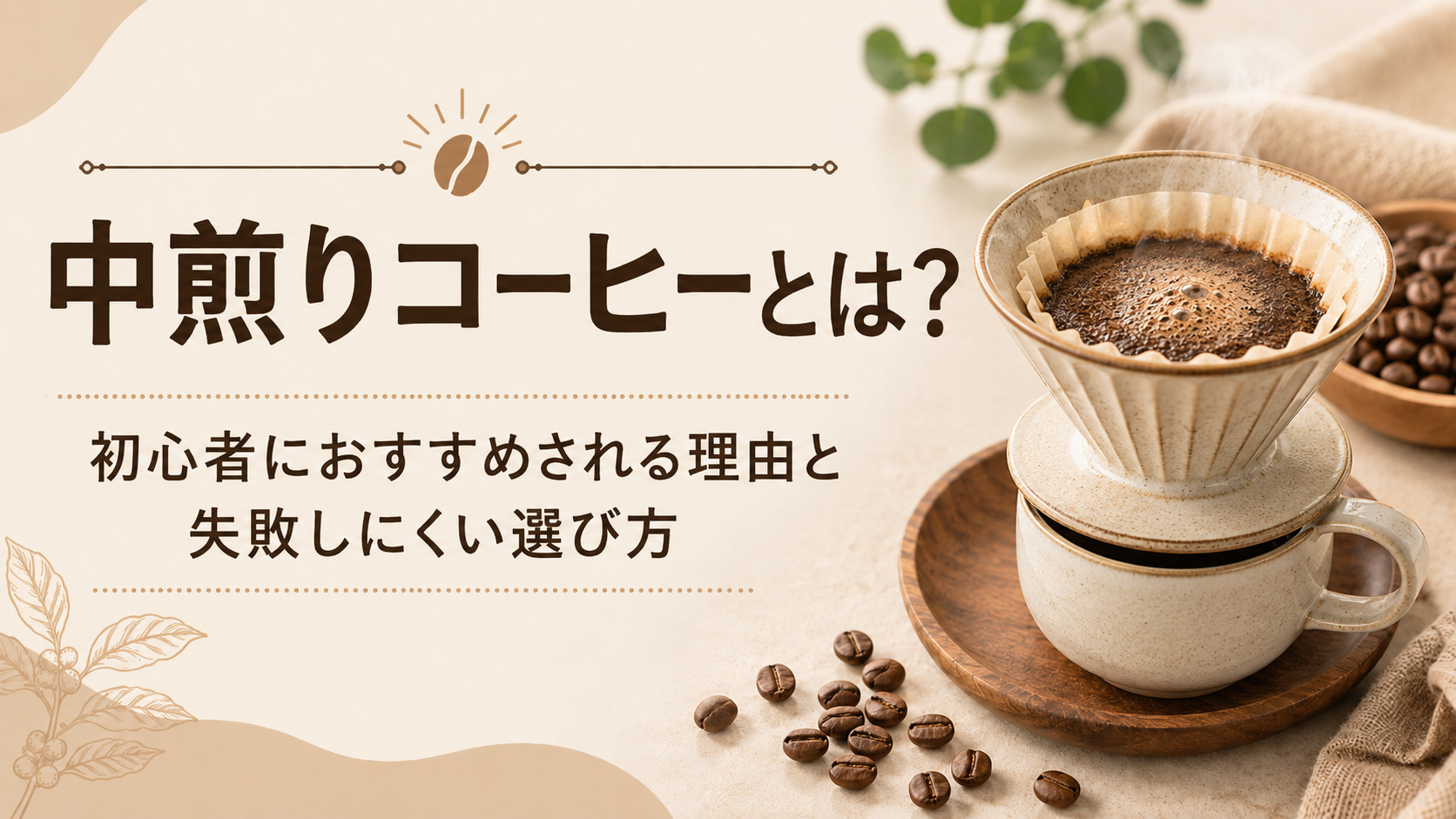 中煎りコーヒーとは?初心者におすすめされる理由と失敗しにくい選び方